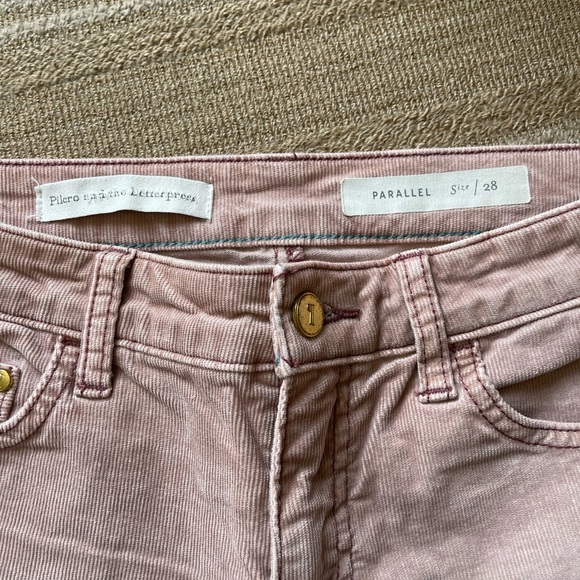 Pilcro and the Letterpress. Corduroy. Stretch Jean. Light pink. - Picture 3 of 3